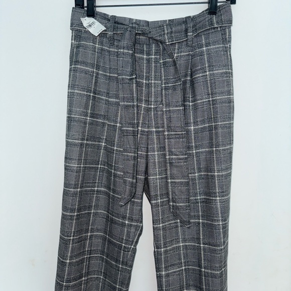 NWT Plaid Pleated Gray Trousers - Picture 5 of 8